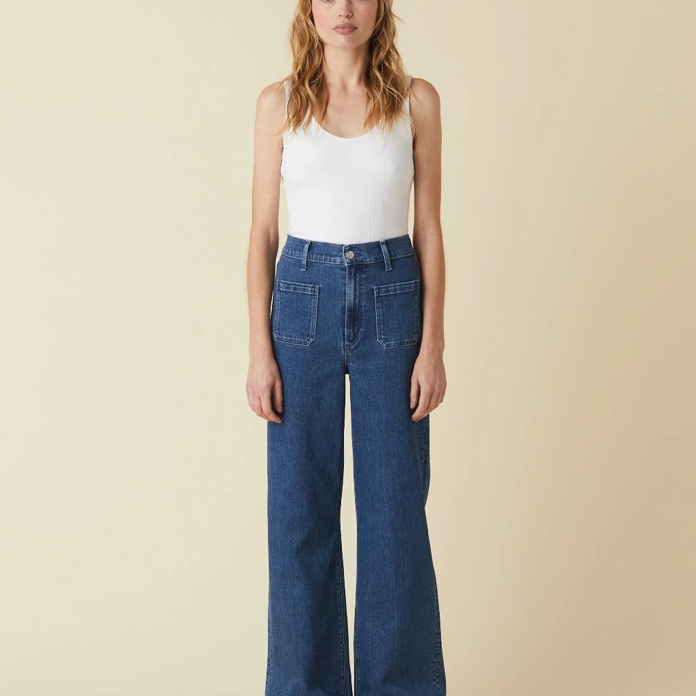 Le Jean Virginia Wide Leg Jean in Lovesong NWT